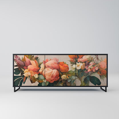 STYLISH BEAUTY 3-dörrars skänk i svart finish