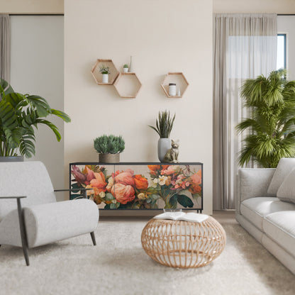 STYLISH BEAUTY 3-dörrars skänk i svart finish