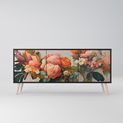 STYLISH BEAUTY 3-dörrars skänk i svart finish