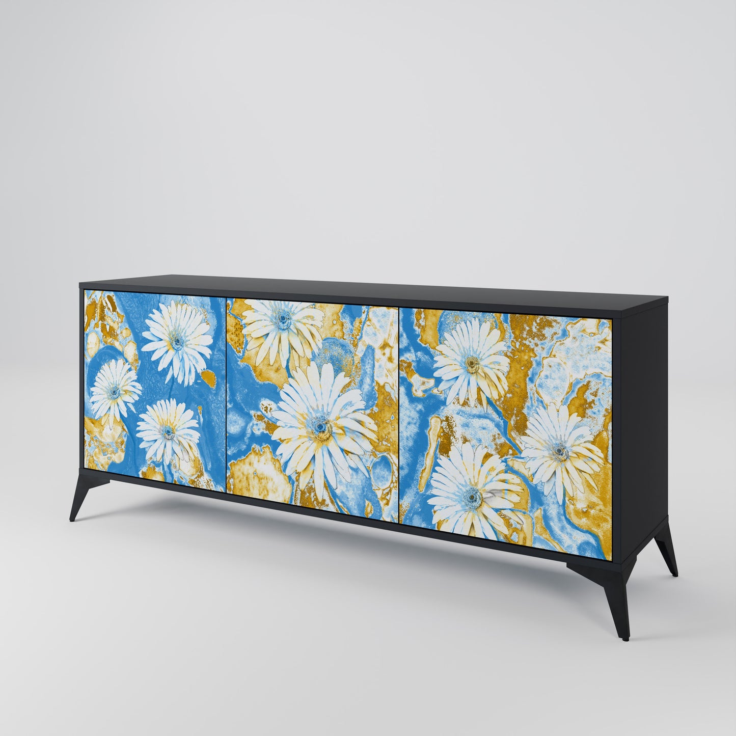 DAISY LUXE 3-dörrars skänk i svart finish