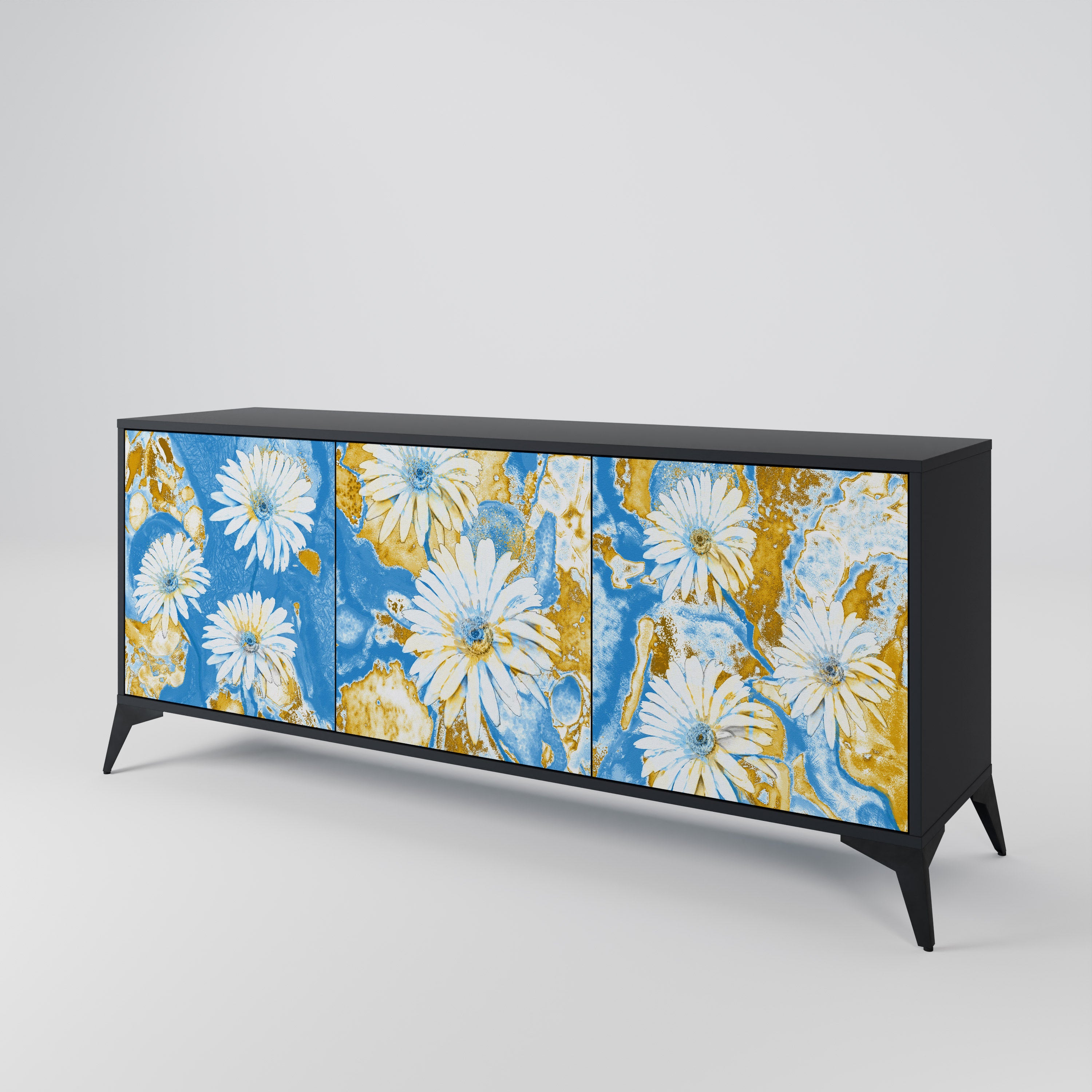 DAISY LUXE 3-dörrars skänk i svart finish