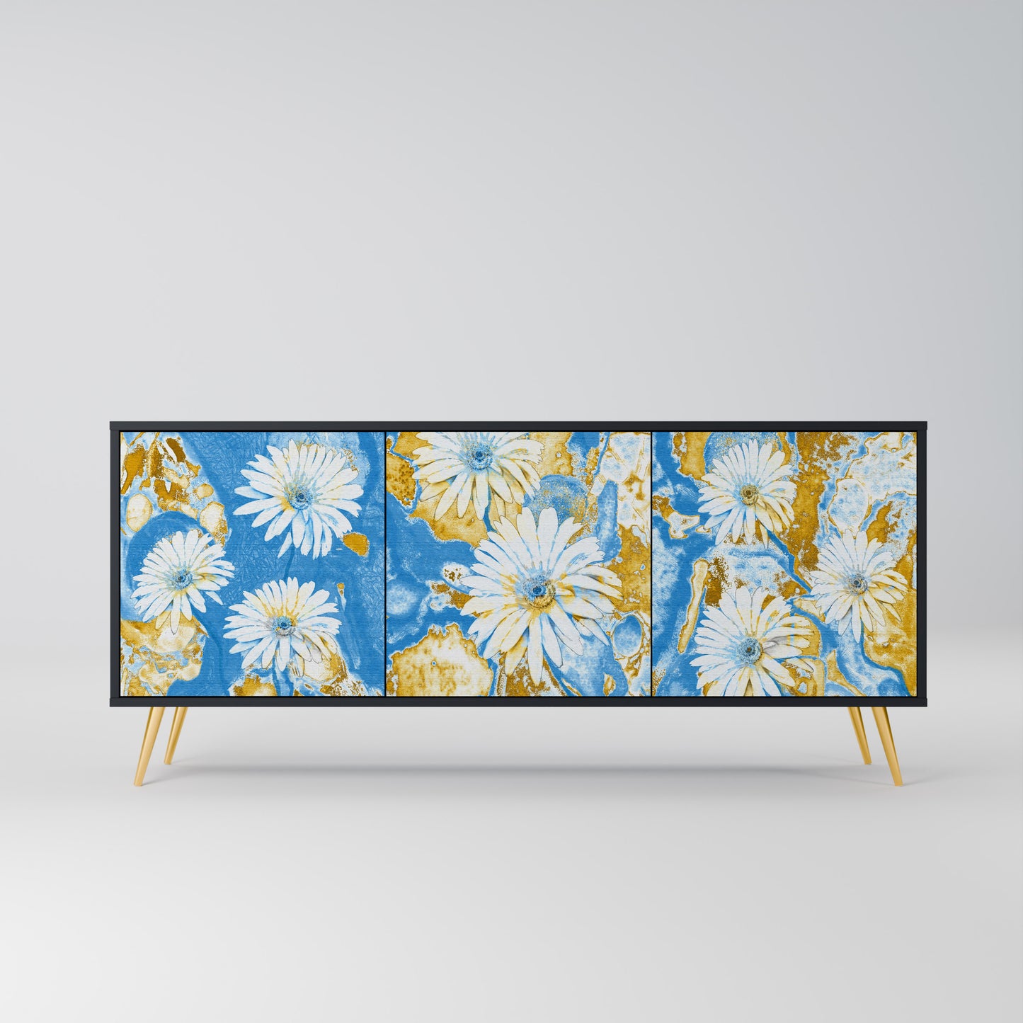 DAISY LUXE 3-dörrars skänk i svart finish