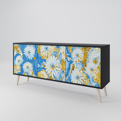 DAISY LUXE 3-dörrars skänk i svart finish