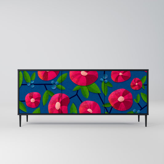 SPRING THOUGHTS Skänk med 3 dörrar i svart finish