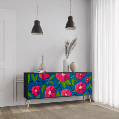 SPRING THOUGHTS Skänk med 3 dörrar i svart finish