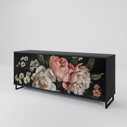 LUSH ELEGANCE 3-dörrars skänk i svart finish