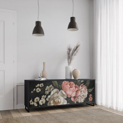 LUSH ELEGANCE 3-dörrars skänk i svart finish