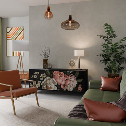 LUSH ELEGANCE 3-dörrars skänk i svart finish