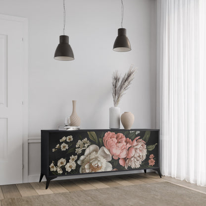 LUSH ELEGANCE 3-dörrars skänk i svart finish