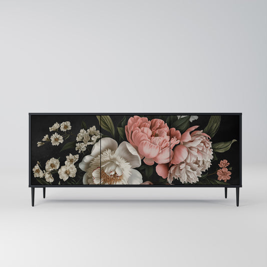 LUSH ELEGANCE 3-dörrars skänk i svart finish