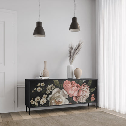 LUSH ELEGANCE 3-dörrars skänk i svart finish