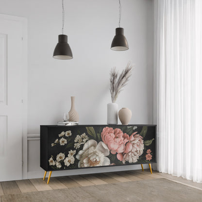 LUSH ELEGANCE 3-dörrars skänk i svart finish