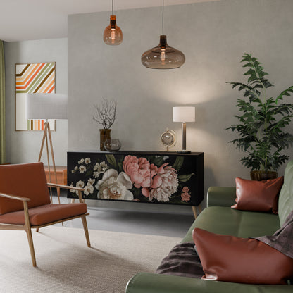 LUSH ELEGANCE 3-dörrars skänk i svart finish