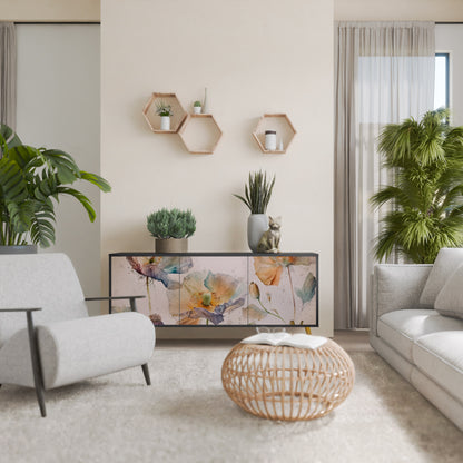SOFTEN POPPY 3-dörrars skänk i svart finish