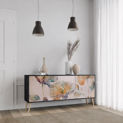 SOFTEN POPPY 3-dörrars skänk i svart finish