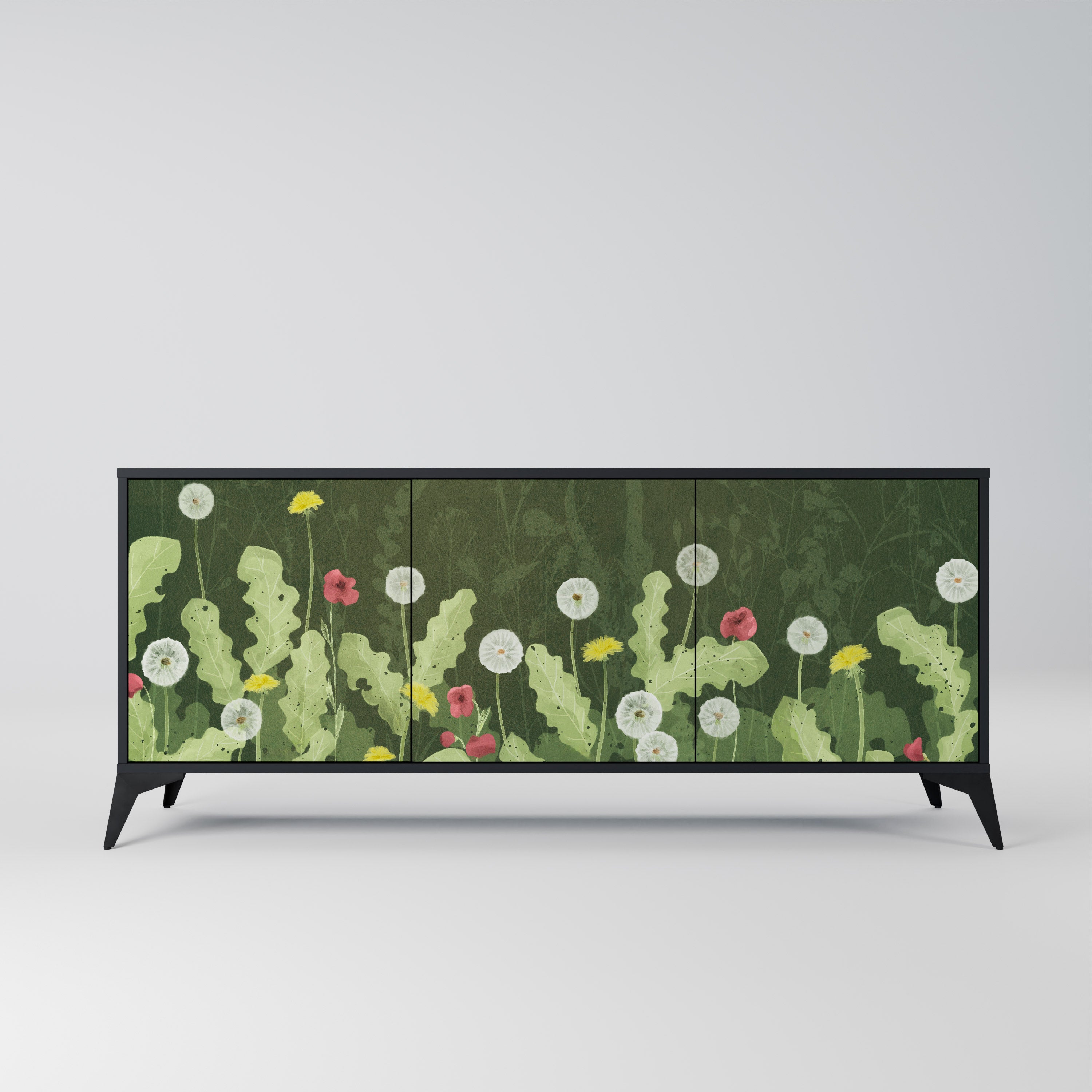 DANDELION AMUSE 3-dörrars skänk i svart finish