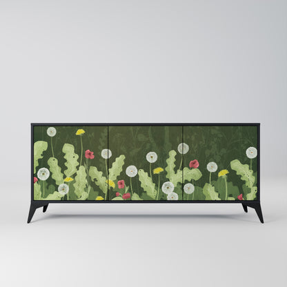 DANDELION AMUSE 3-Door Sideboard in Black Finish