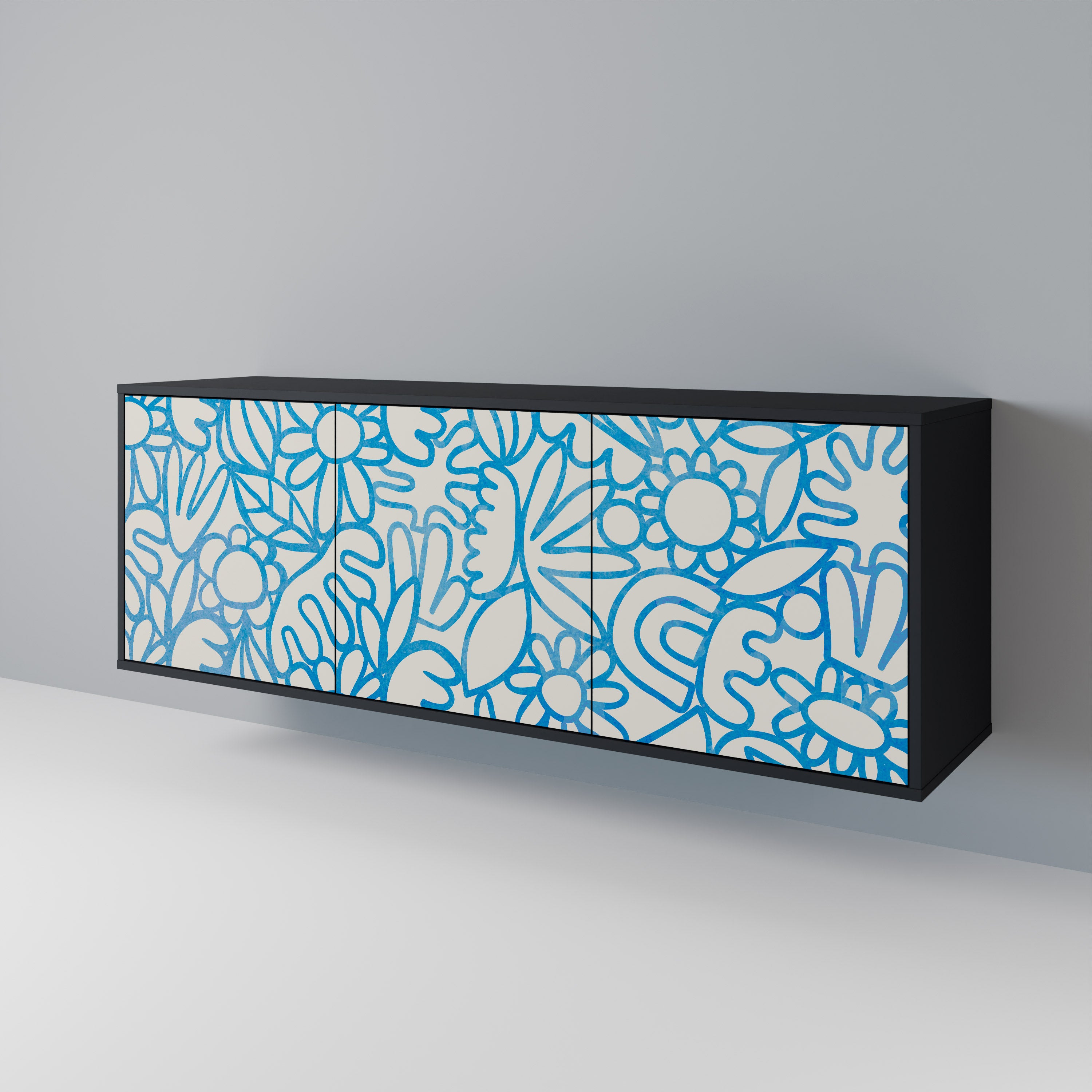 BLOOMY MORNING 3-Door Sideboard