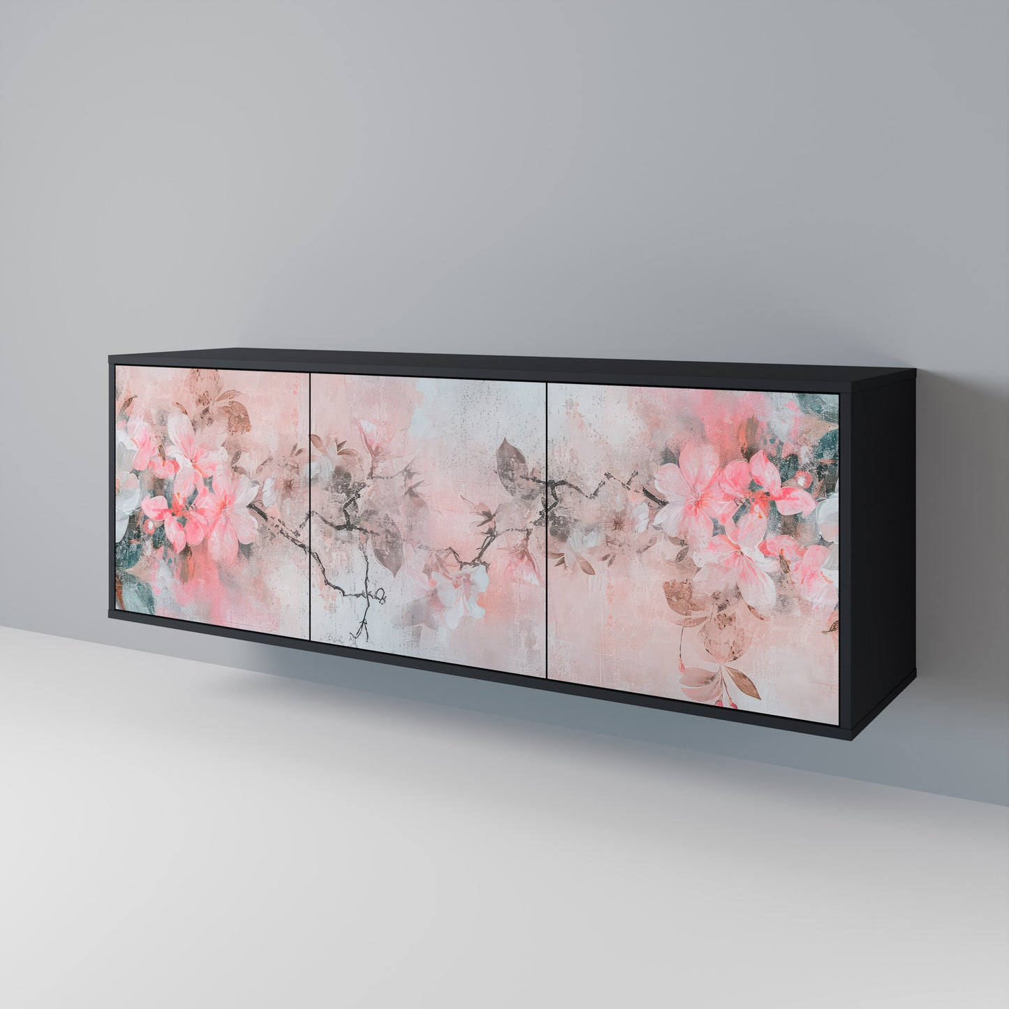 CHERRY BLOSSOM Skänk med tre dörrar