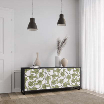 SEEDLING SONGBIRD 3-dörrars skänk i svart finish