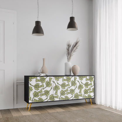 SEEDLING SONGBIRD 3-dörrars skänk i svart finish