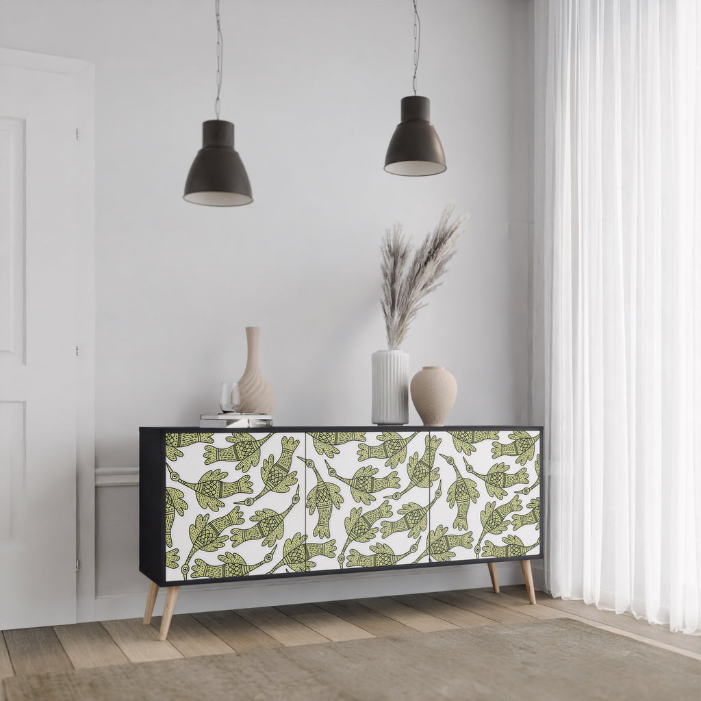 SEEDLING SONGBIRD 3-dörrars skänk i svart finish
