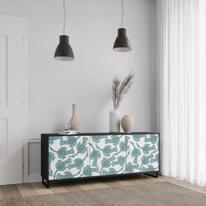 WATERSPOUT SONGIBIRD 3-dörrars skänk i svart finish
