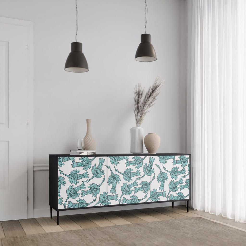 WATERSPOUT SONGIBIRD 3-dörrars skänk i svart finish