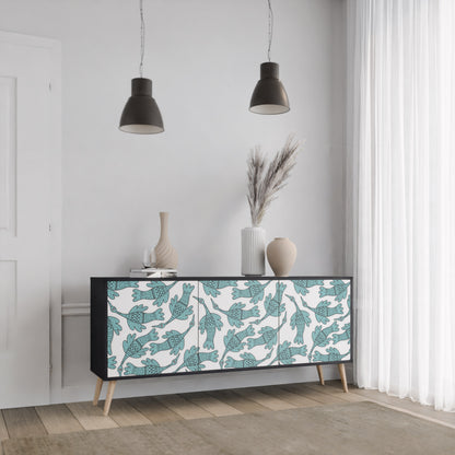 WATERSPOUT SONGIBIRD 3-dörrars skänk i svart finish