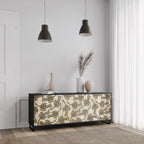 ALMONDINE SONGBIRD 3-Door Sideboard in Black Finish