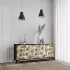 ALMONDINE SONGBIRD 3-Door Sideboard in Black Finish