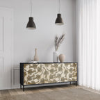 ALMONDINE SONGBIRD 3-Door Sideboard in Black Finish