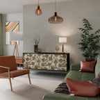 ALMONDINE SONGBIRD 3-Door Sideboard in Black Finish