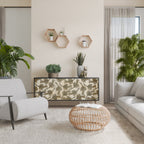 ALMONDINE SONGBIRD 3-Door Sideboard in Black Finish