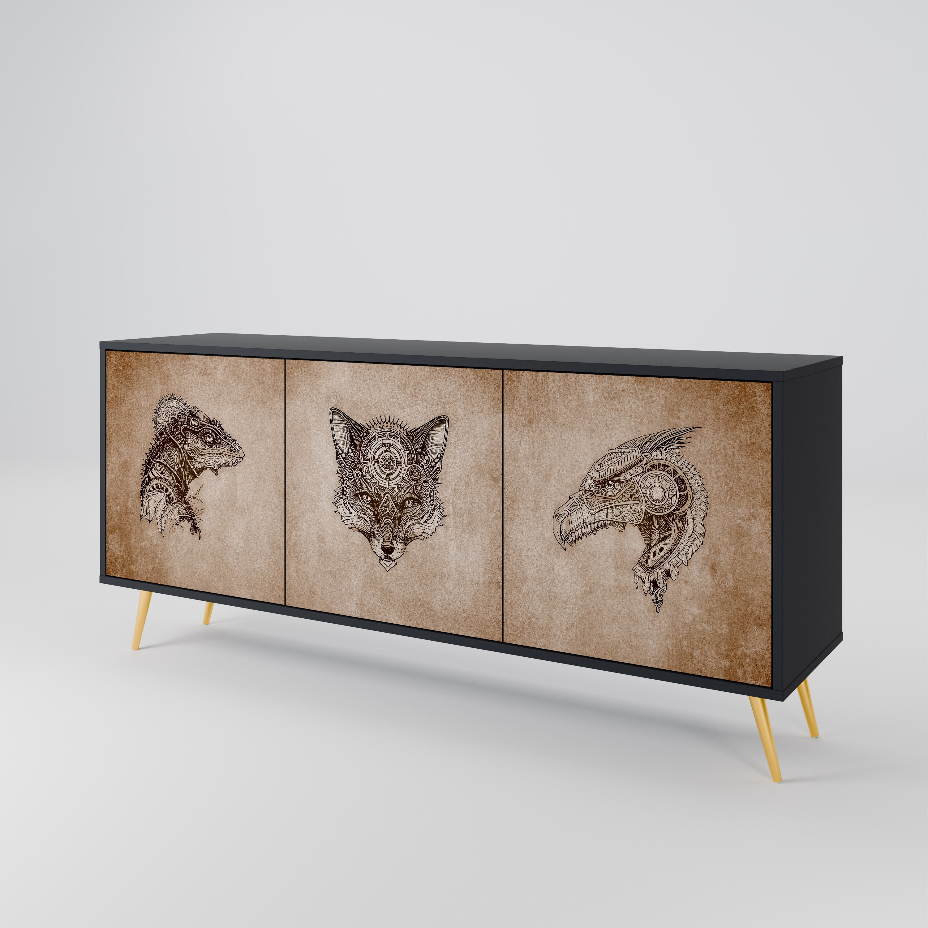 STEAMPUNK CLAN 3-Door Sideboard