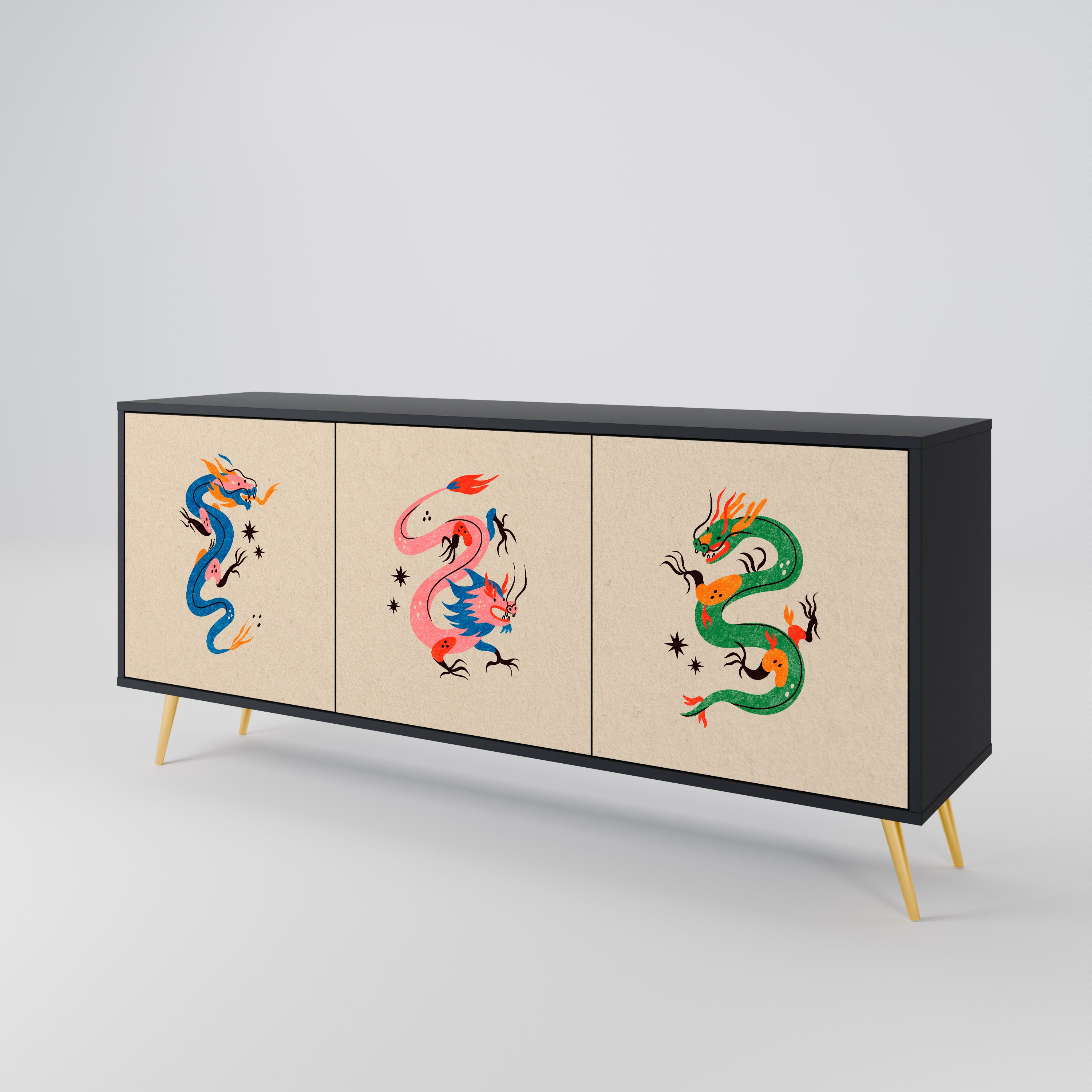 MYTHOLOGICAL CREATURES 3-Door Sideboard