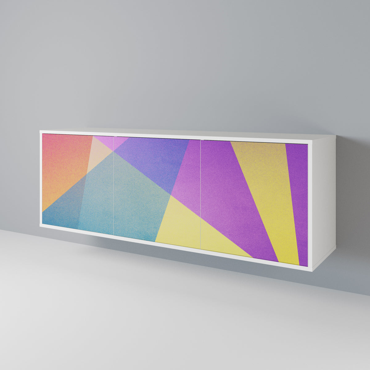 BRIGHT GEOMETRY Skänk med tre dörrar