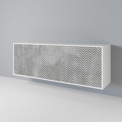 CONCRETE ZIG ZAG Skänk med tre dörrar
