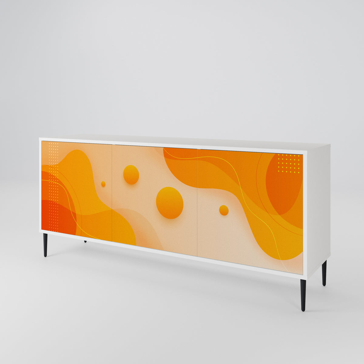 ORANGE ARRANGEMENT Skänk med tre dörrar