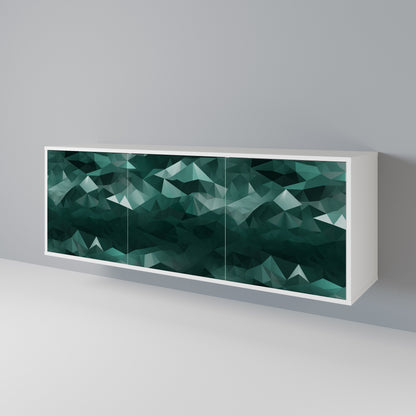 POLYGONAL FLOATING Skänk med tre dörrar