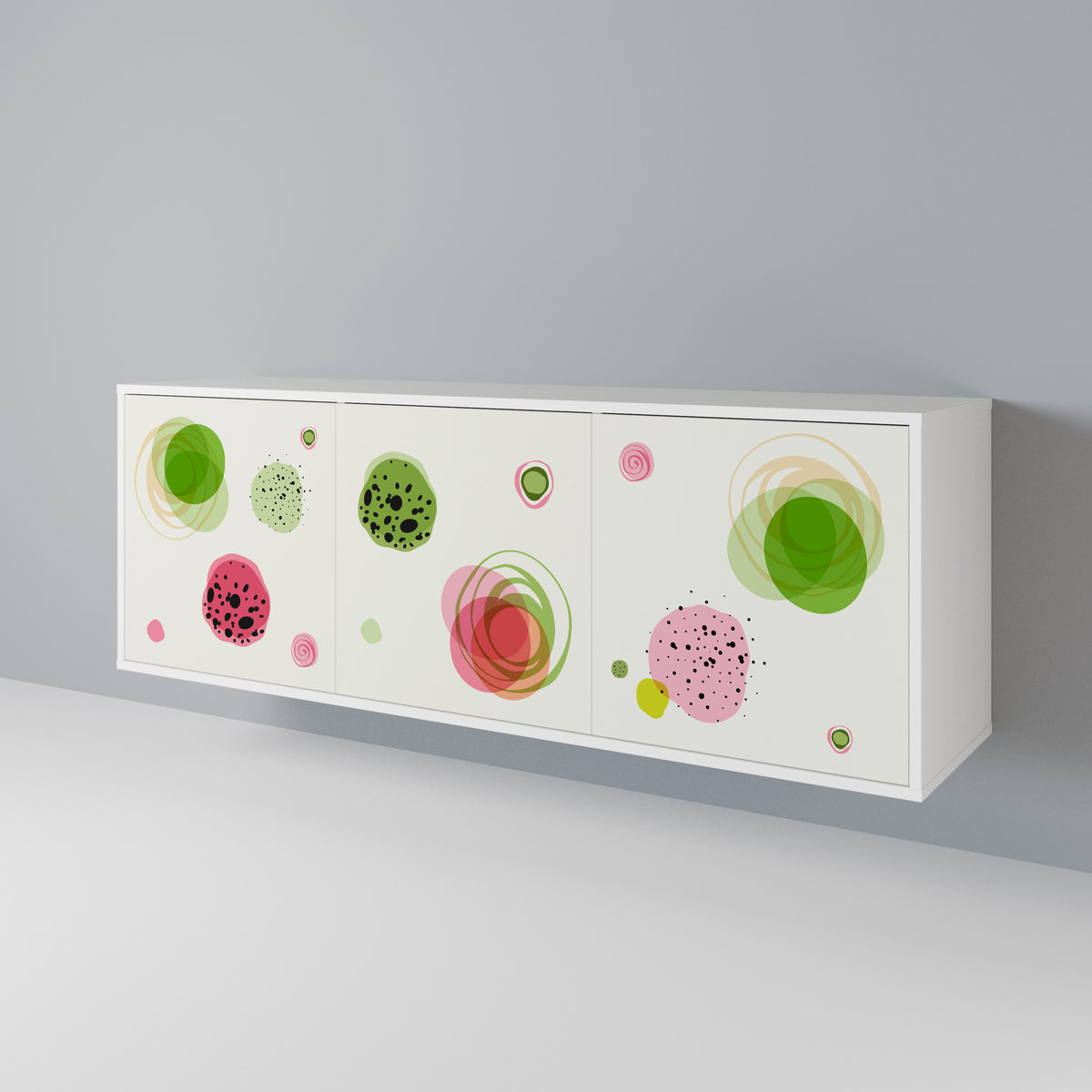 COLORFUL COSMOS Skänk med tre dörrar