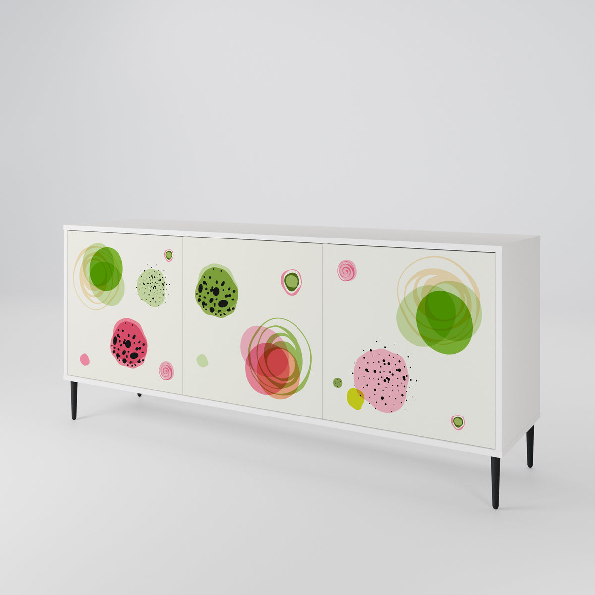 COLORFUL COSMOS Skänk med tre dörrar