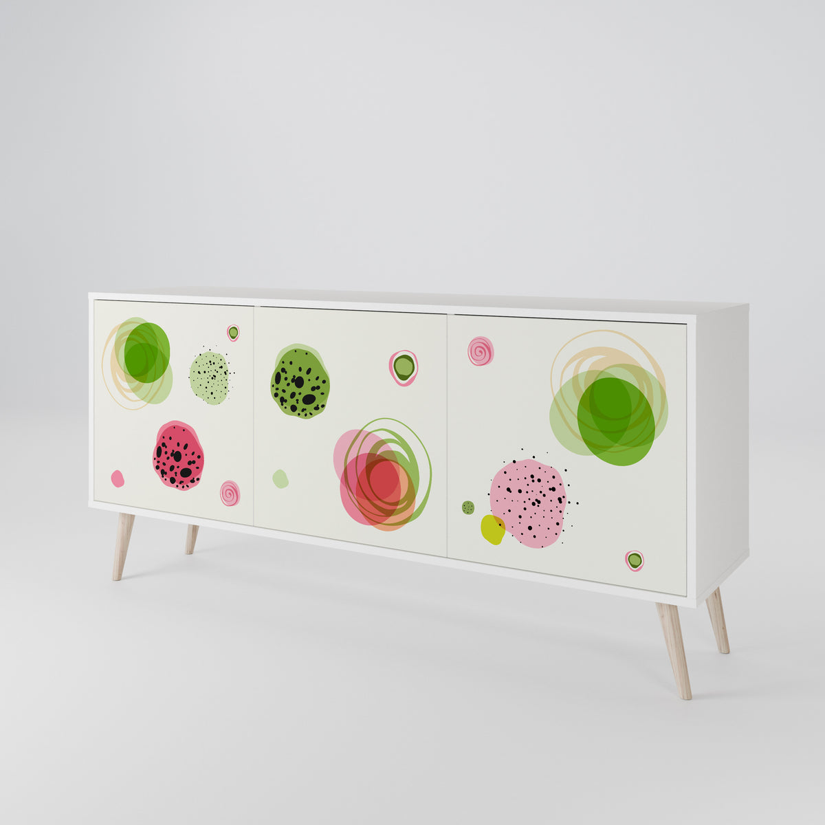 COLORFUL COSMOS Skänk med tre dörrar