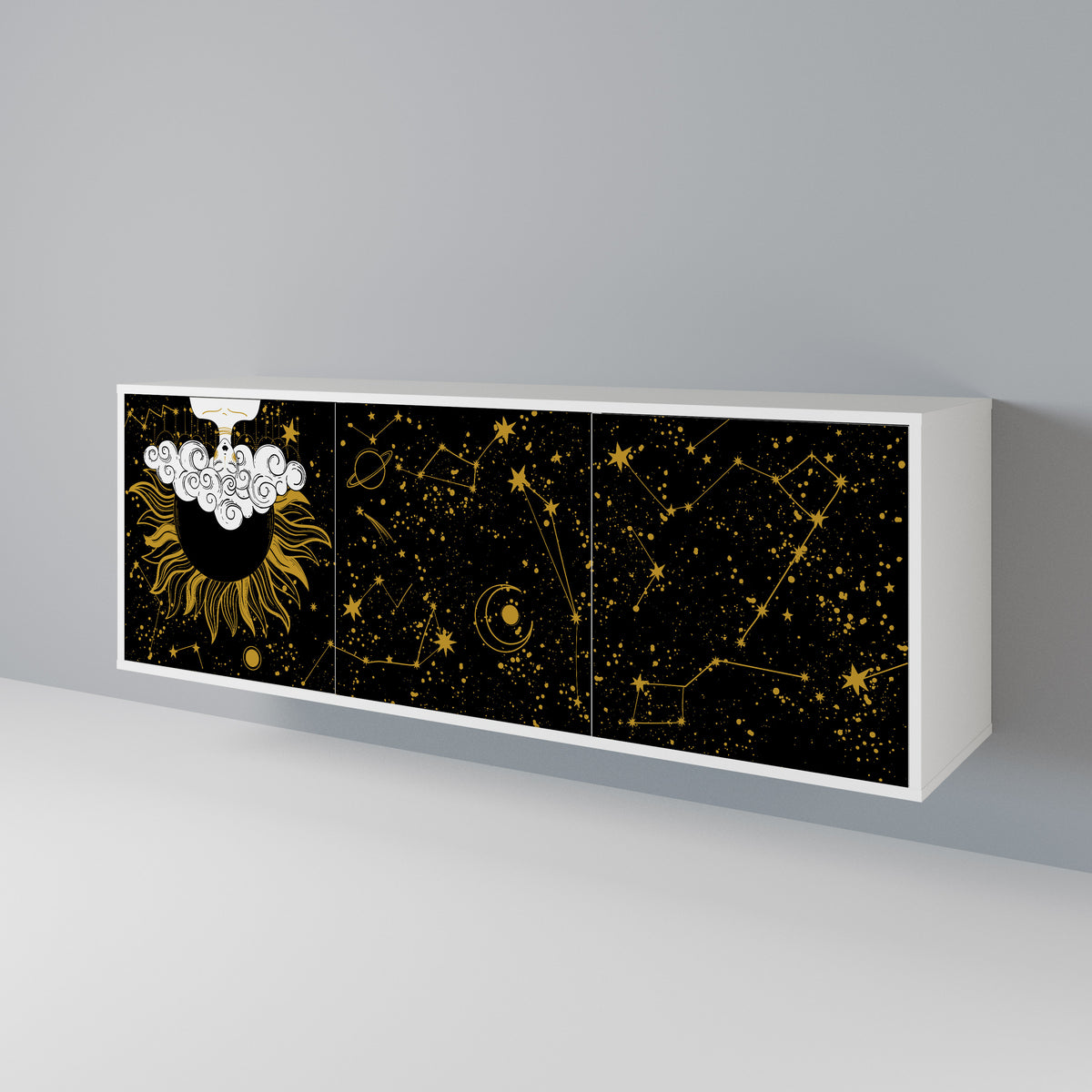 STELLAR CONSTELLATIONS Skänk med tre dörrar