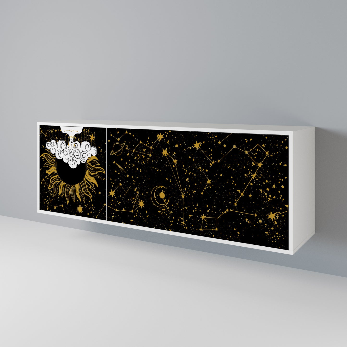 STELLAR CONSTELLATIONS Skänk med tre dörrar