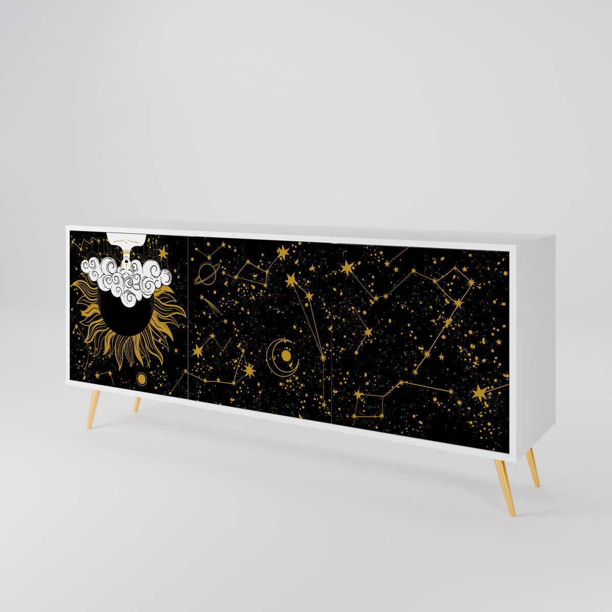 STELLAR CONSTELLATIONS Skänk med tre dörrar