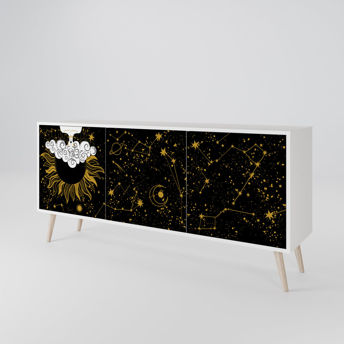 STELLAR CONSTELLATIONS Skänk med tre dörrar