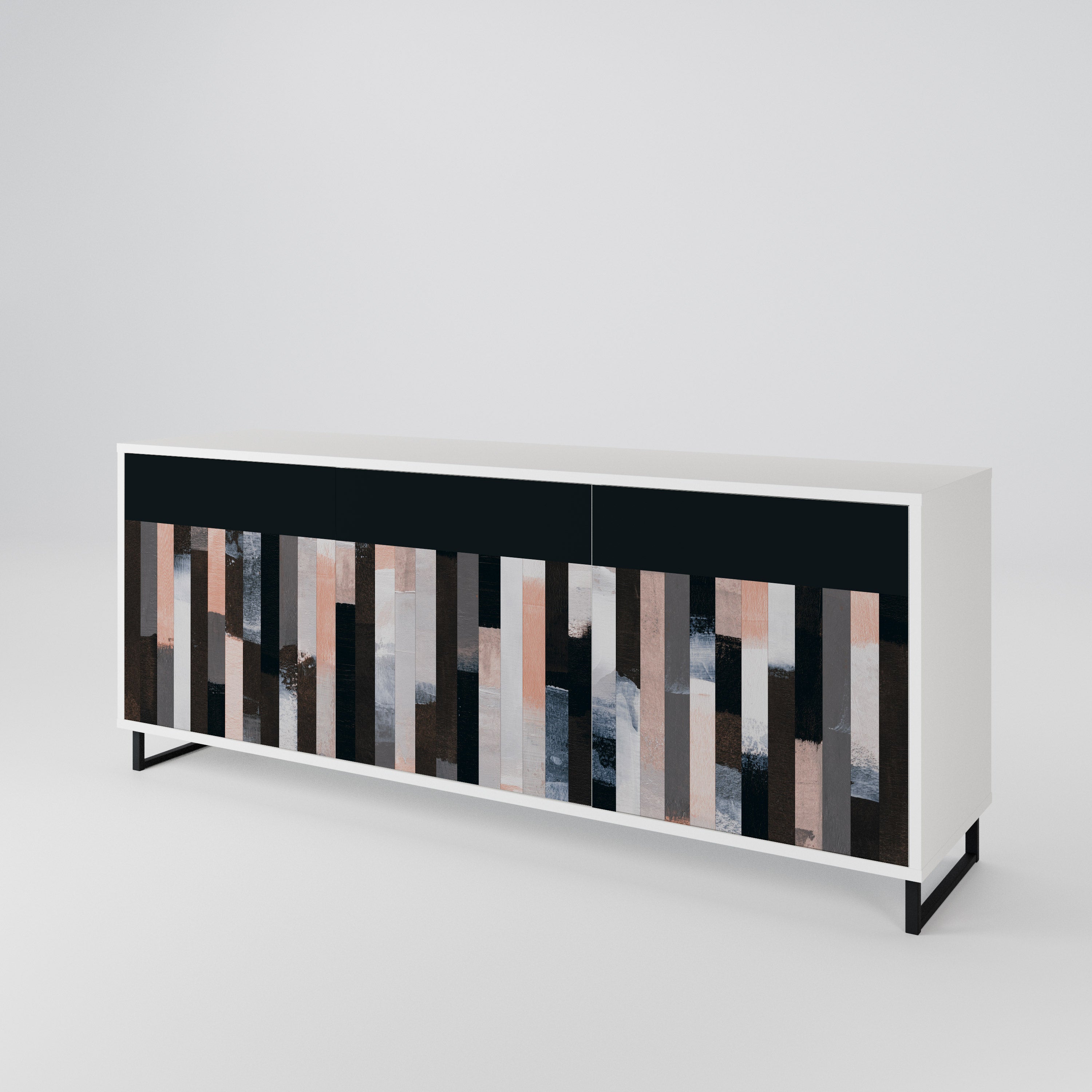 COLLAGE OF RECTANGLES 3-Door Sideboard