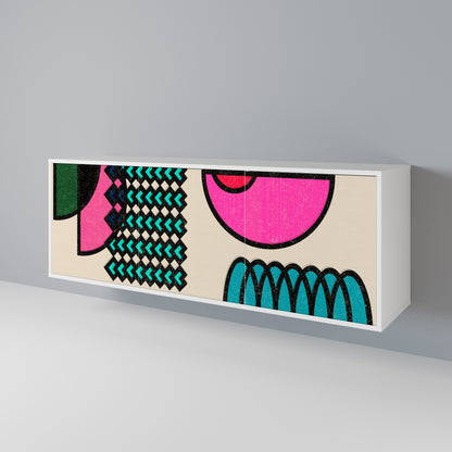 GEOMETRIC RHAPSODY Skänk med tre dörrar