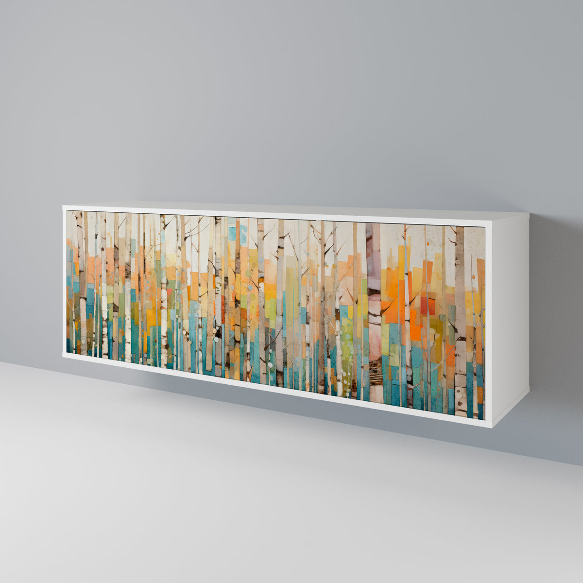 BIRCH KALEIDOSCOPE Skänk med tre dörrar